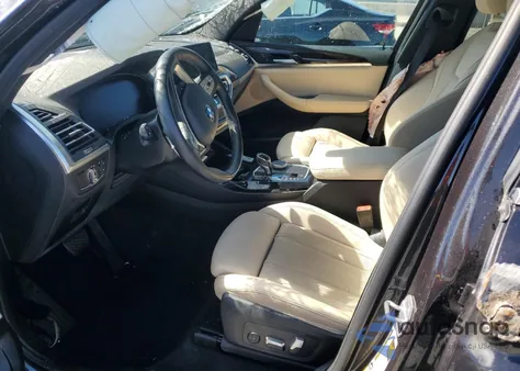 2023 BMW X3 xDrive30I из США, поврежденный, VIN 5UX53DP01P9R39768